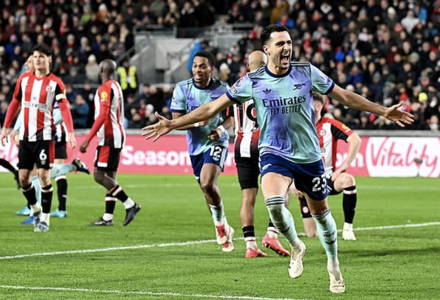 Pháo thủ Arsenal khởi đầu năm mới bằng chiến thắng 3-1 trước Brentford